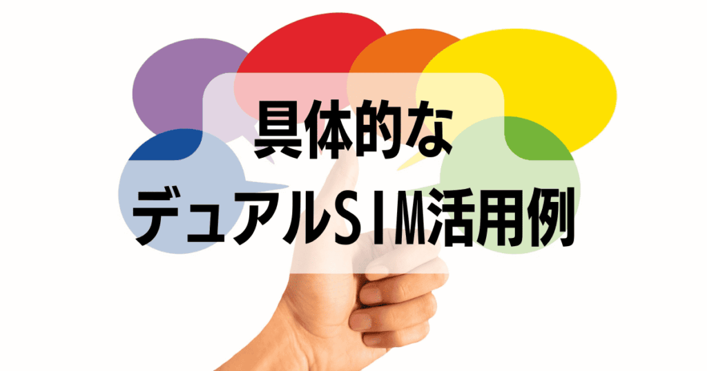 具体的なデュアルSIM活用例