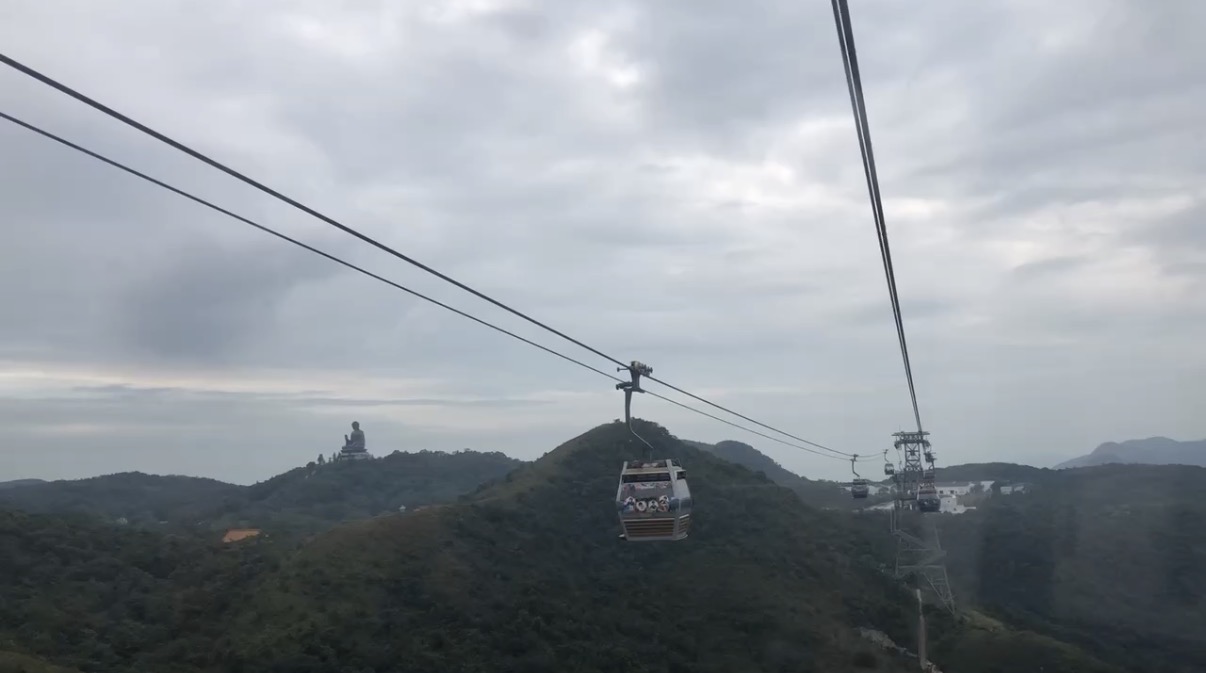 ゴンピンのロープウェイ